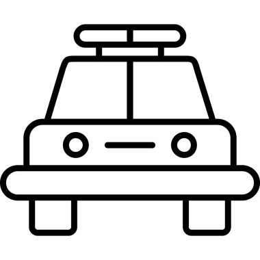 Taksi vektör simgesi. Beyaz arka plan taksi vagonunda izole edilmiş ana hat vektör simgesi