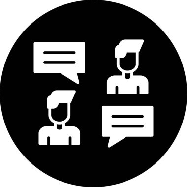 Sohbet simgesinin vektör illüstrasyonu