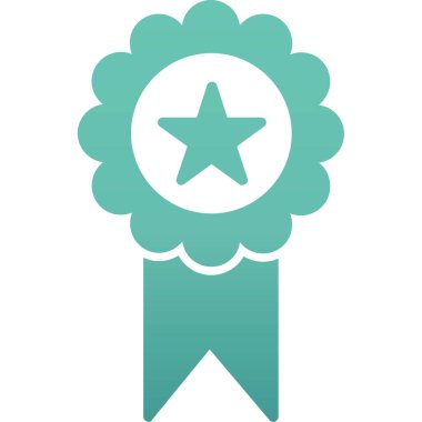 Ödülü rozet vektör simgesi