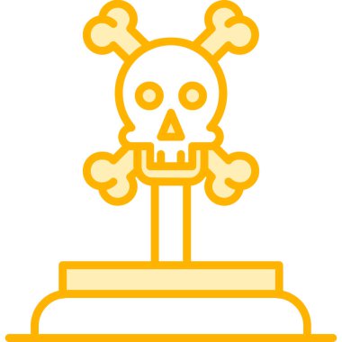 Kafatası. Web simgesi basit illüstrasyon