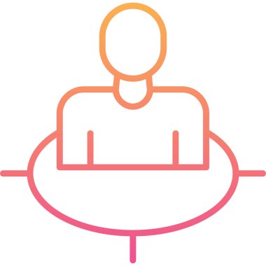 İnsan simgesinin vektör illüstrasyonu