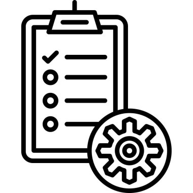 Kontrol listesi. Web simgesi basit illüstrasyon