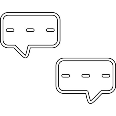 Konuşma baloncukları ikonu. vektör illüstrasyonu.