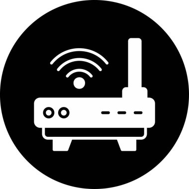 Kablosuz. Web simgesi basit illüstrasyon