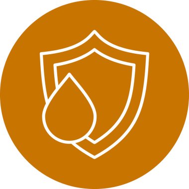 Kalkan koruma simgesi vektör illüstrasyonu