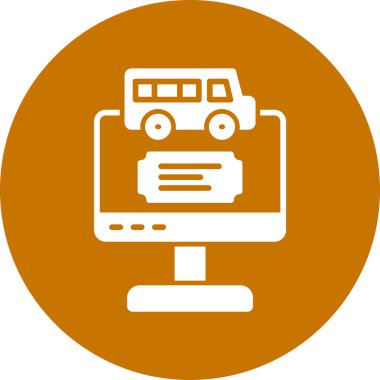 Otobüs. Web simgesi basit illüstrasyon