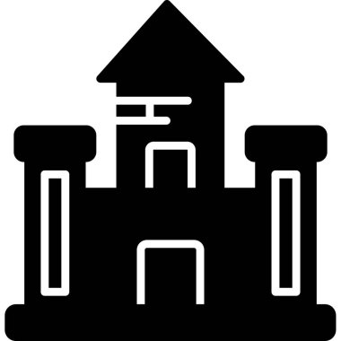 Mimari yapı şehir simgesi katı biçimde