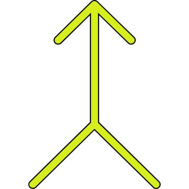 çizgi film karalaması yeşil ok