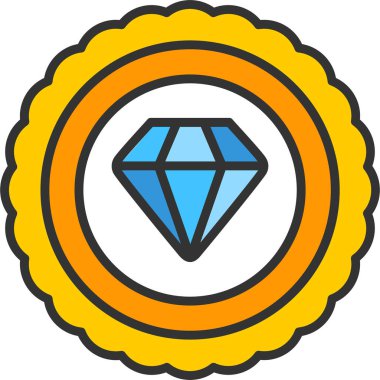 Elmas. Web simgesi basit illüstrasyon