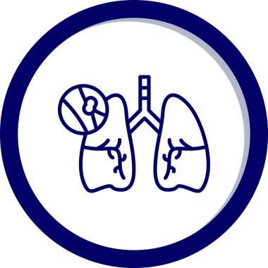 Akciğer. Web simgesi basit illüstrasyon