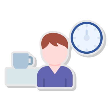 zaman yönetimi simgesi vektör illüstrasyon tasarımı