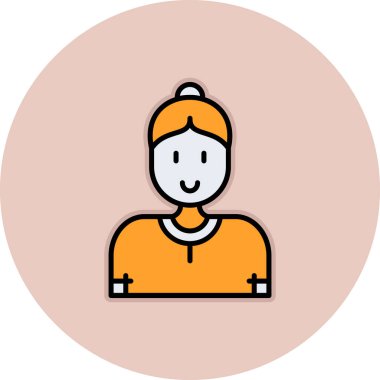 trend düz biçimli insanın vektör avatar düz simgesi.