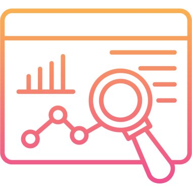 Analiz. Web simgesi basit illüstrasyon