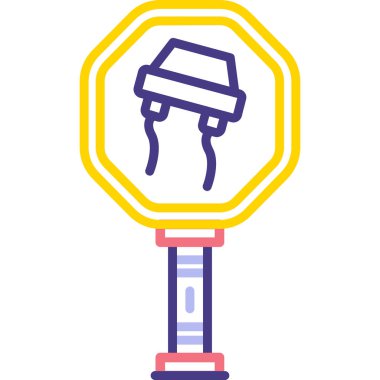 trafik işareti simge vektör çizim