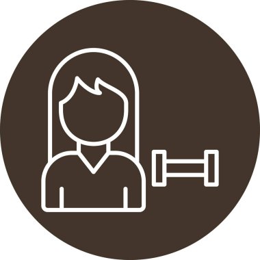 Dambılı bir kadının vektör çizimi