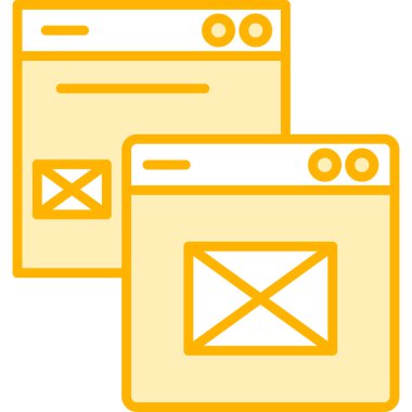 Tarayıcı tarayıcı simgesi ile doldurulmuş dış hat biçimi