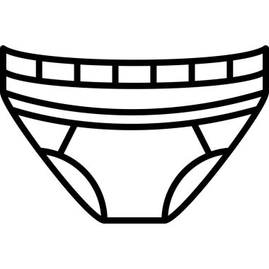 İç çamaşırı ikonu. Web için iç çamaşırı vektör simgelerinin özet çizimi