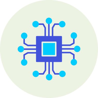 İşlemci. Web simgesi basit illüstrasyon