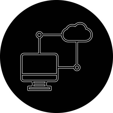 bulut hesaplama simgesi vektör illüstrasyon tasarımı