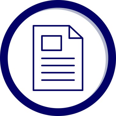 Belge simgesinin vektör illüstrasyonu