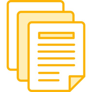 Belge. Web simgesi basit illüstrasyon