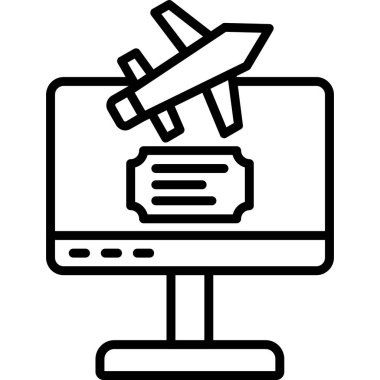 Hava yolculuğu simgesi vektör illüstrasyonu