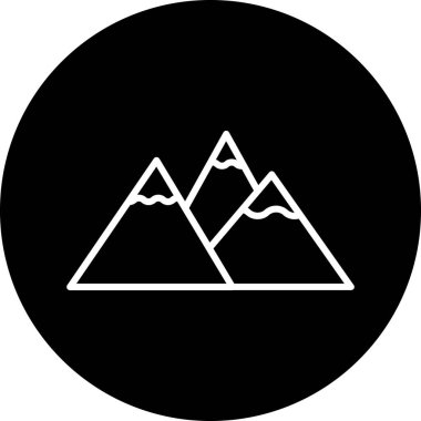 Modern b 'nin vektör illüstrasyonu dağın ikonundan yoksun