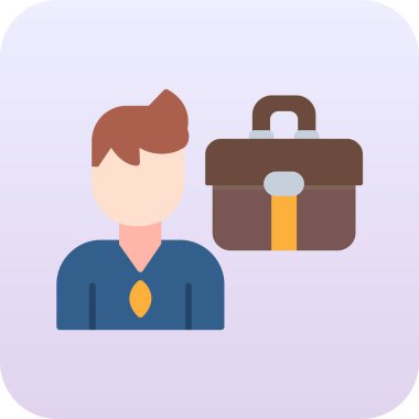 Çantanın yanında takım elbiseli bir adam.