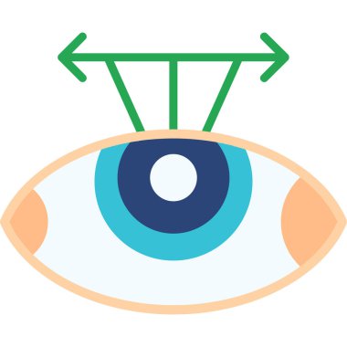 Vizyon düz vektör simgesi