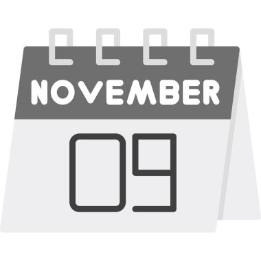 Takvim simgesi tasarımı, vektör illüstrasyonu