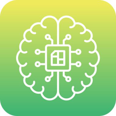 Benzersiz beyin vektör simgesi