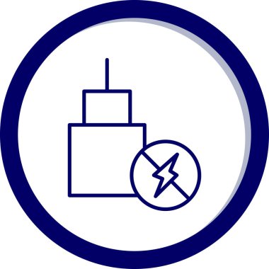 Güç çizgisi simgesinin vektör illüstrasyonu