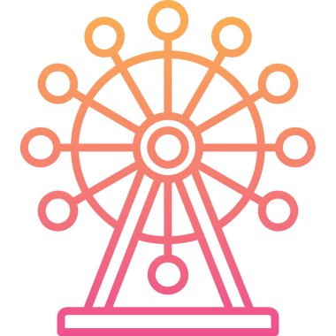 Dönme dolap kutsal kişilerin resmi, vektör çizim