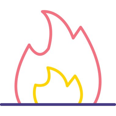 Alev simge vektör çizim