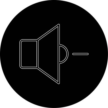 Hoparlör simgesi, vektör illüstrasyonu