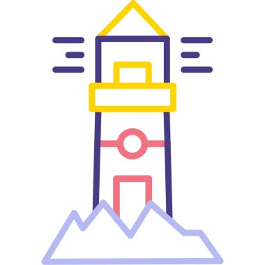 Roket. Web simgesi basit illüstrasyon