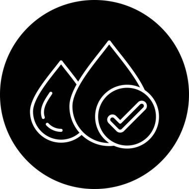 Beyaz arkaplanda izole edilmiş bir su damlası simgesinin vektör çizimi