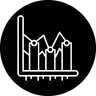 Bir grafik simgesinin vektör illüstrasyonu