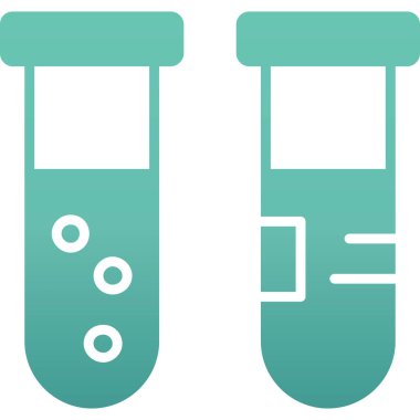 Kimyasal test tüpü, illüstrasyon, beyaz arkaplandaki vektör.