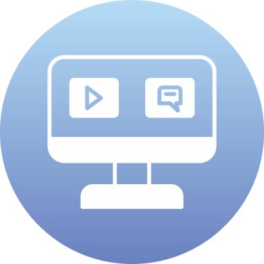 izleyici vektör simgesi modern basit illüstrasyon