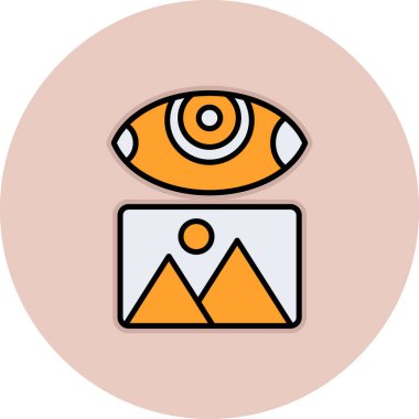 Göz. Web simgesi basit illüstrasyon