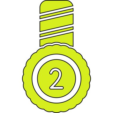 2 sayı işaret simgesi vektör illüstrasyonu