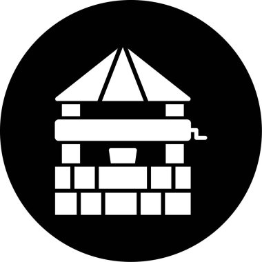 Bir ev simgesinin vektör illüstrasyonu