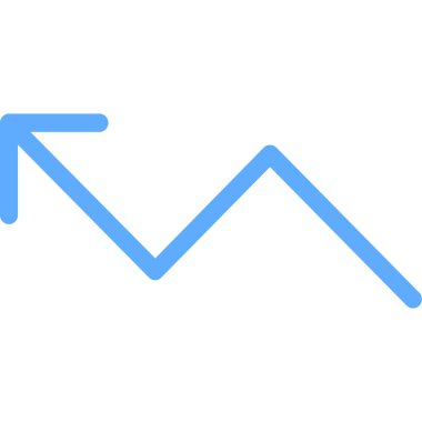 grafik ok çizelgesi simgesi ana hat biçiminde