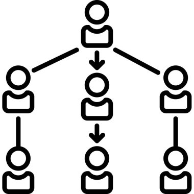bağlantı ağı simgesi ana hat biçiminde