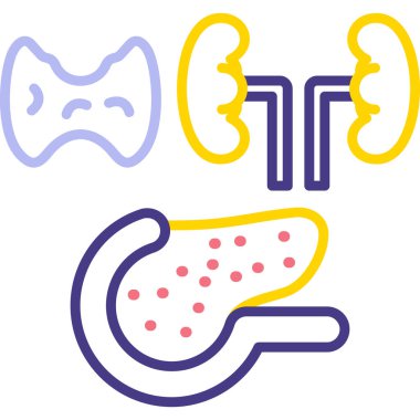 Karaciğer. Web simgesi basit illüstrasyon