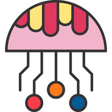 Mantar simgesi, vektör illüstrasyonu