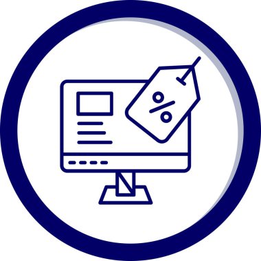 Bilgisayar ekranı. Web simgesi basit tasarım