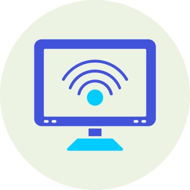 Kablosuz. Web simgesi basit illüstrasyon