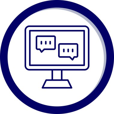 Konuş. Web simgesi basit illüstrasyon